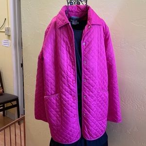 LILLY PULITZER WOMANS SPRING JACKET LIKE NEW WITH POCKETS PINK COLOR SIZE(M)